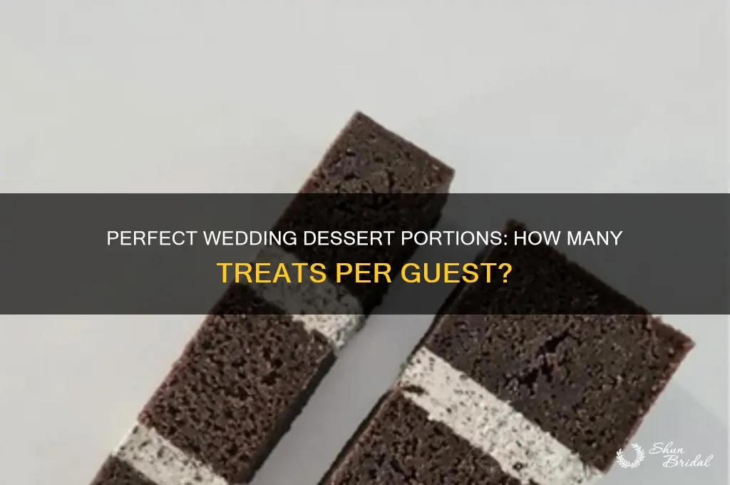 how many dessert per person wedding