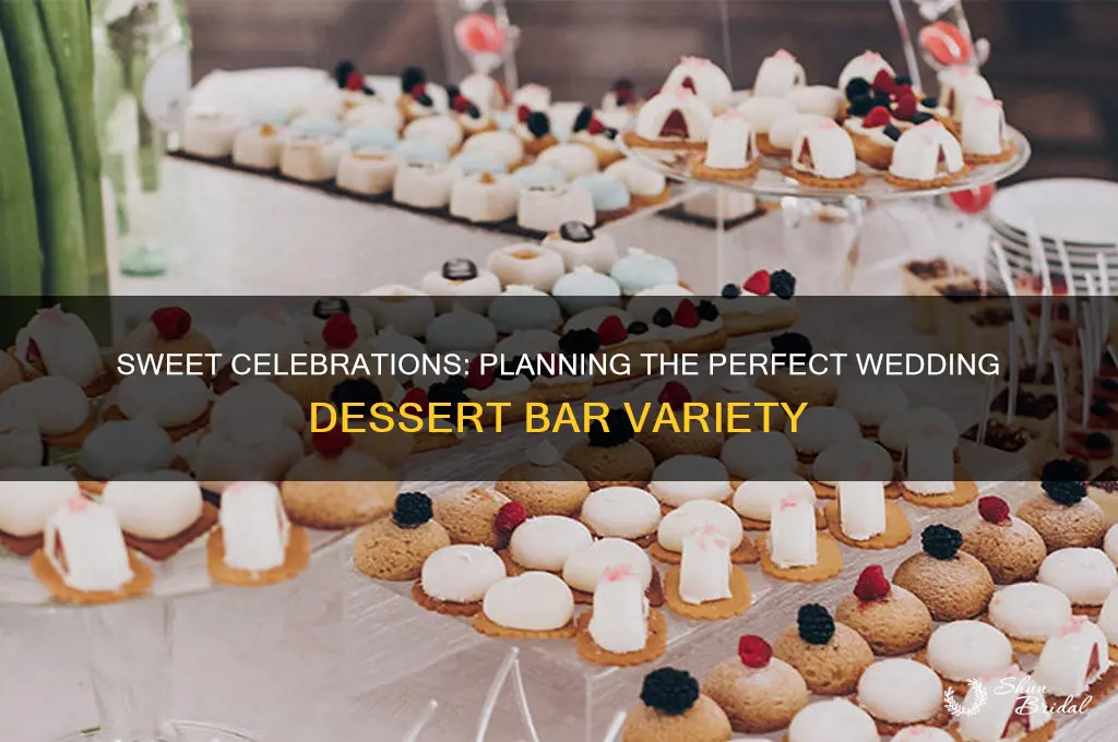 how many desserts at wedding dessert bar