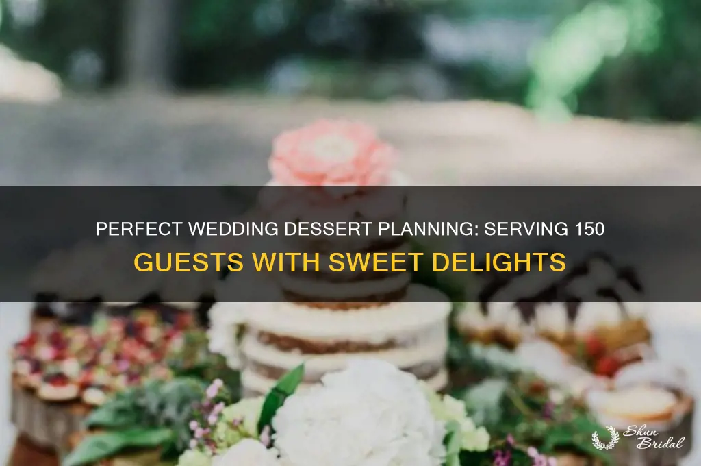 how many desserts for 150 people wedding