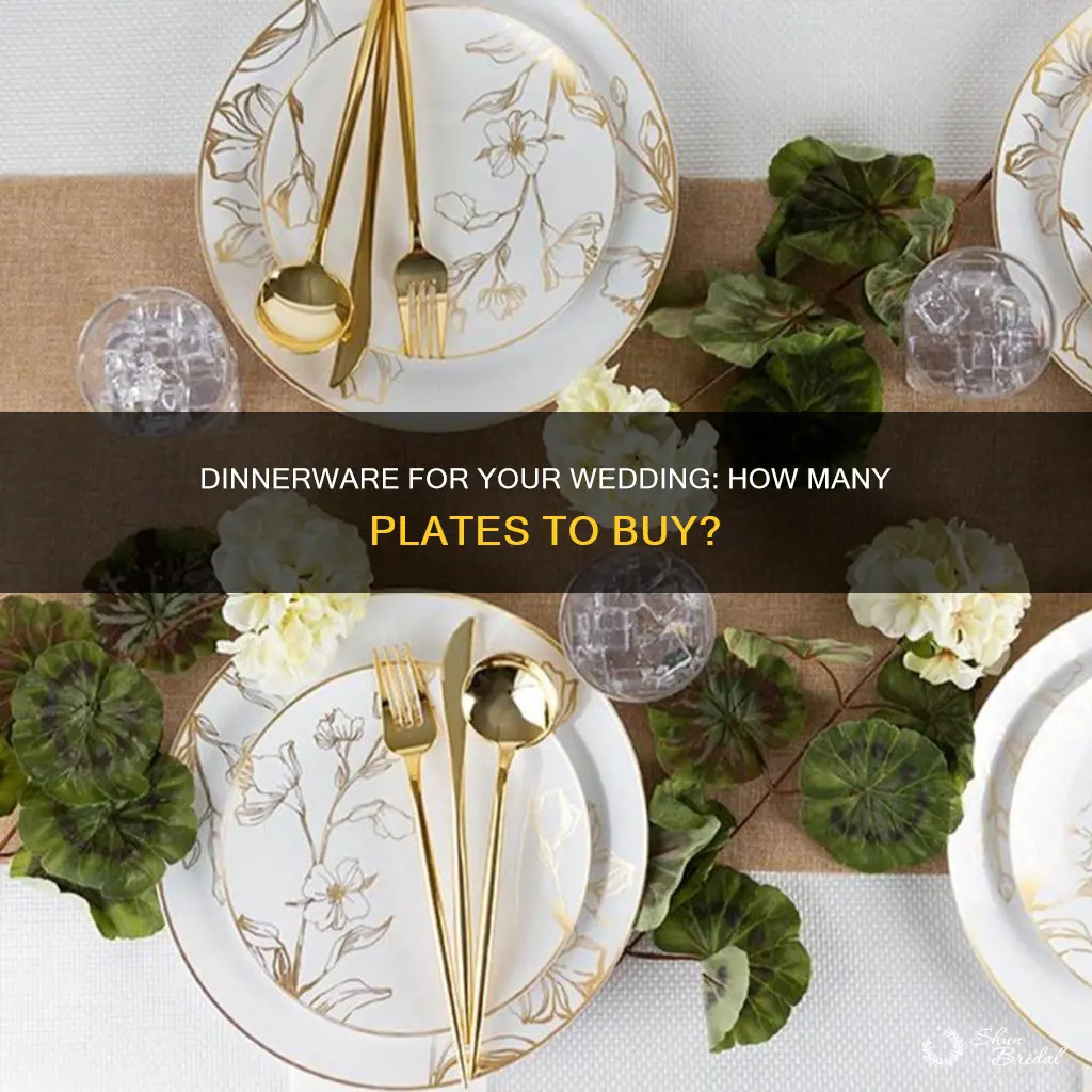 how many dinner plates do you need for a wedding