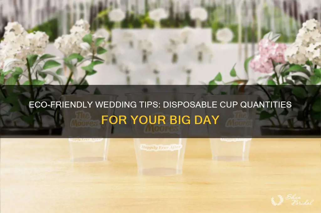how many disposable cups for a wedding