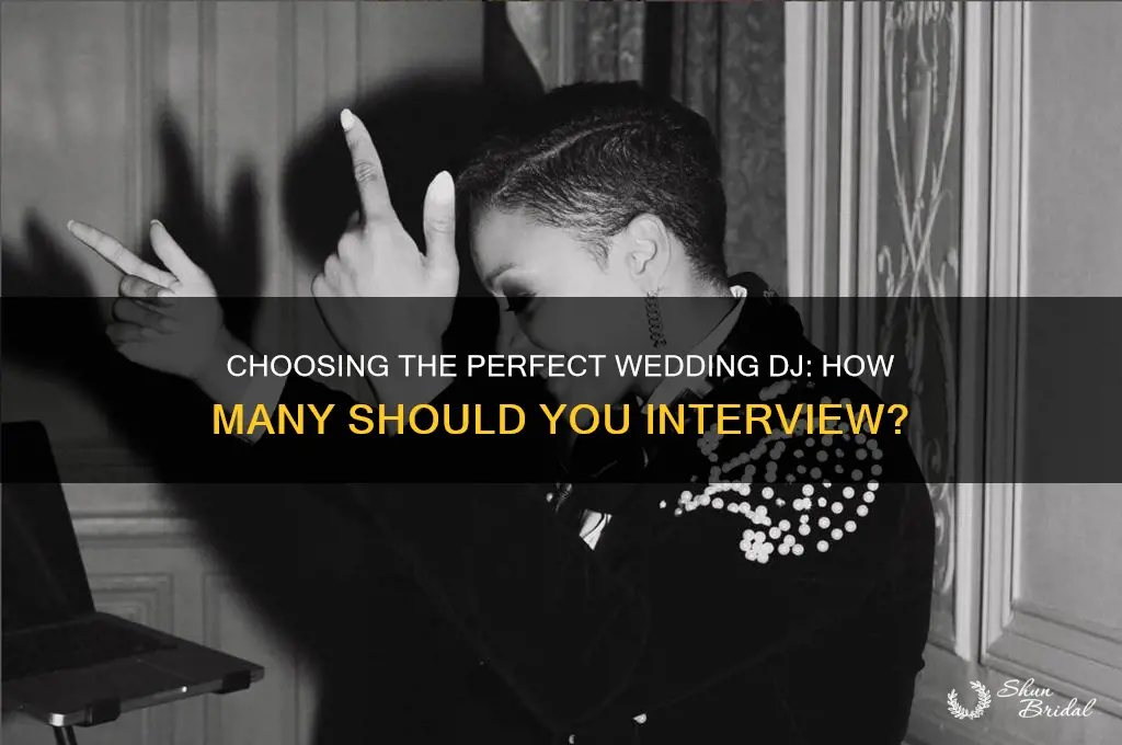 how many djs should I interview wedding