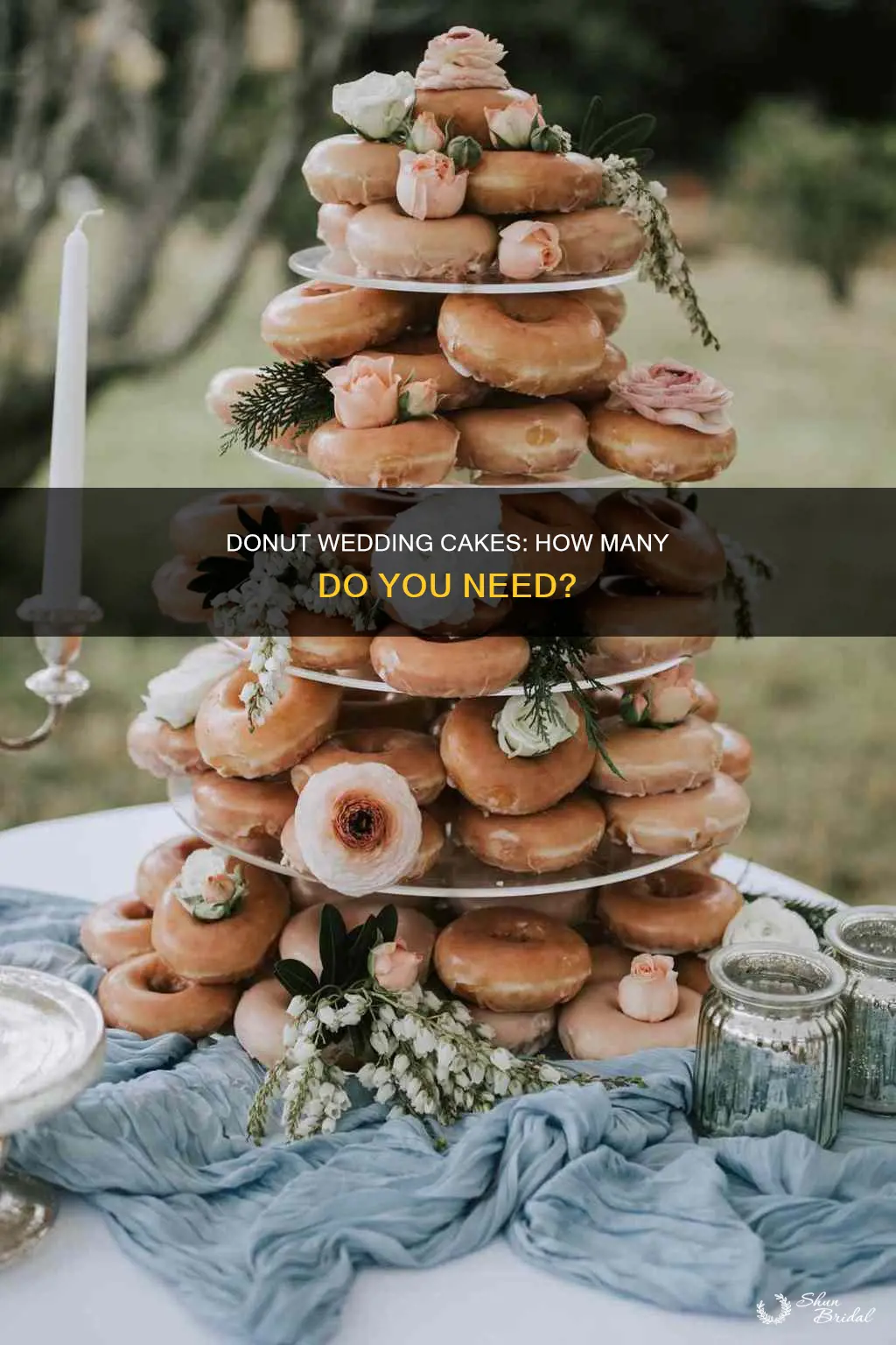 how many donuts for a donut wedding cake