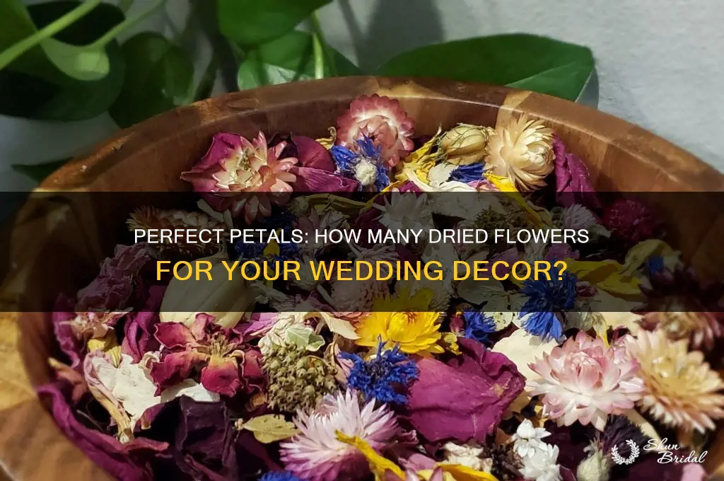 how many dried petals for wedding