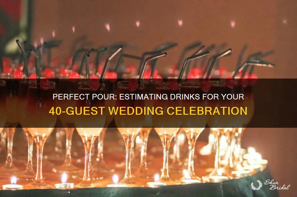 how many drinks for 40 wedding