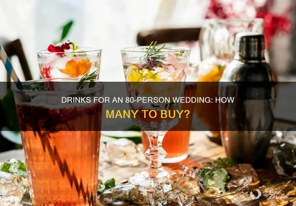 how many drinks needed for wedding of 80