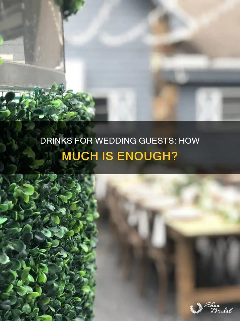 how many drinks per person for a wedding