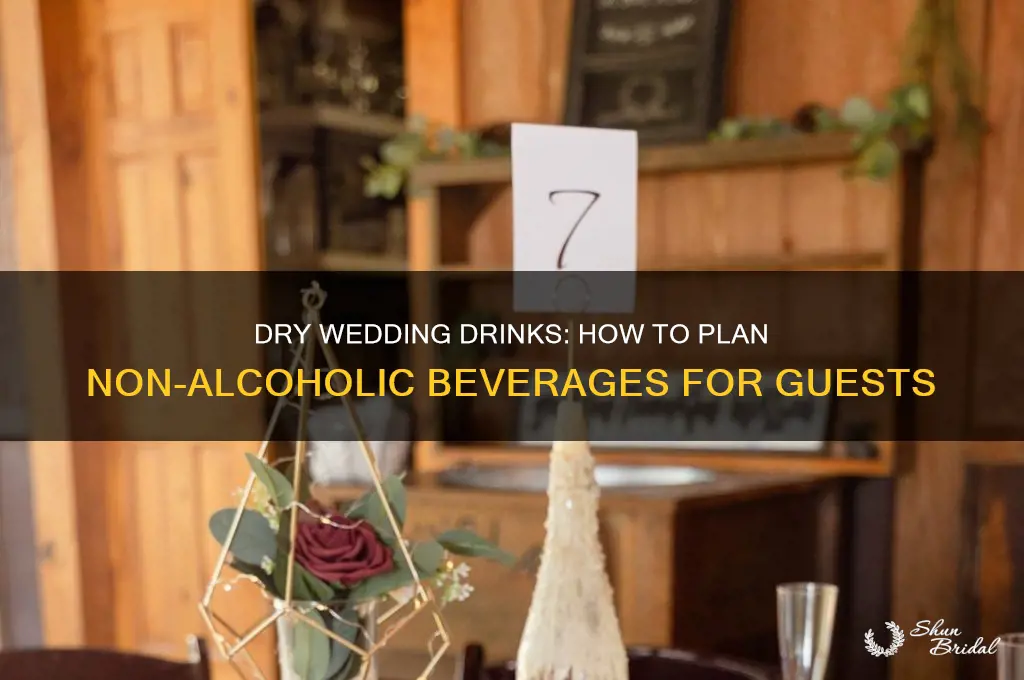 how many drinks to buy for a dry wedding