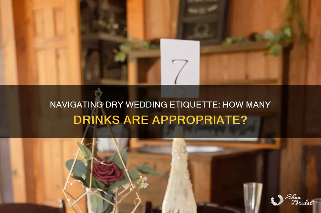 how many drinks to have at a dry wedding