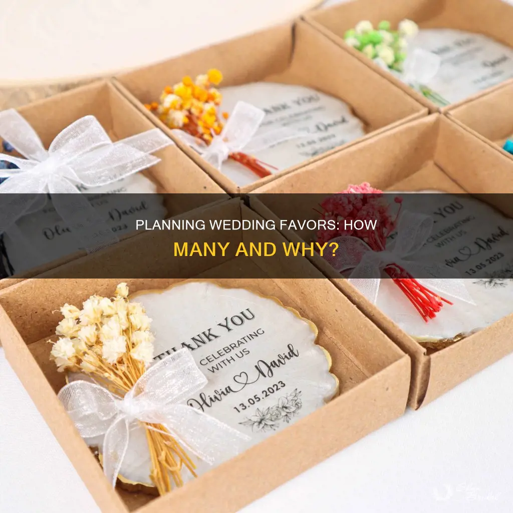 how many favors do I need for my wedding