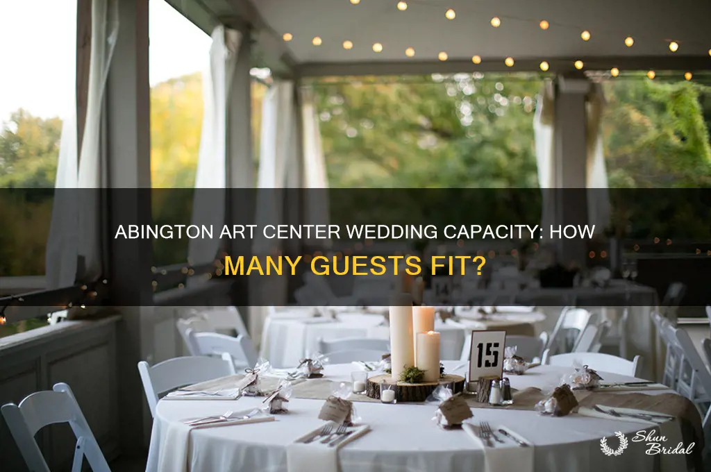 how many fit at abington art center for wedding