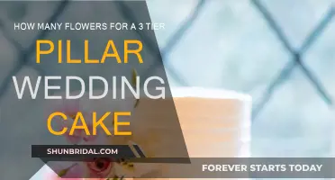 Enhance Your 3-Tier Pillar Wedding Cake with Flowers