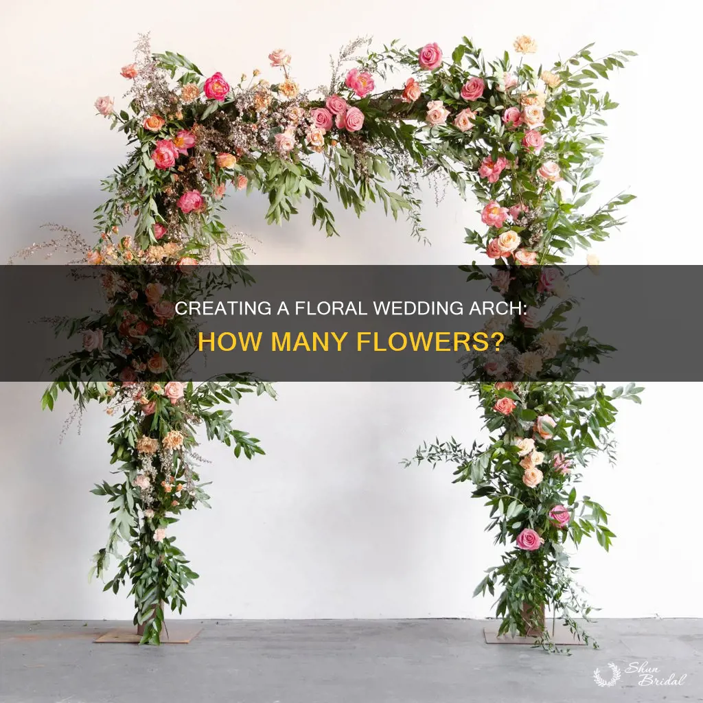 how many flowers for a wedding arch