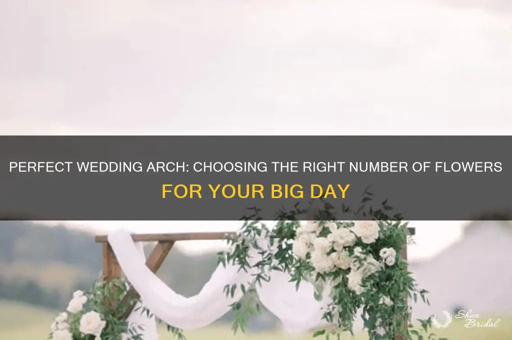 how many flowers to buy for wedding arch