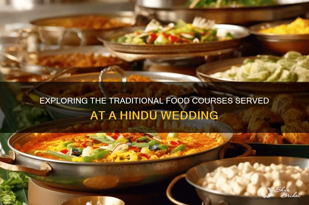 how many food courses in a hindu wedding