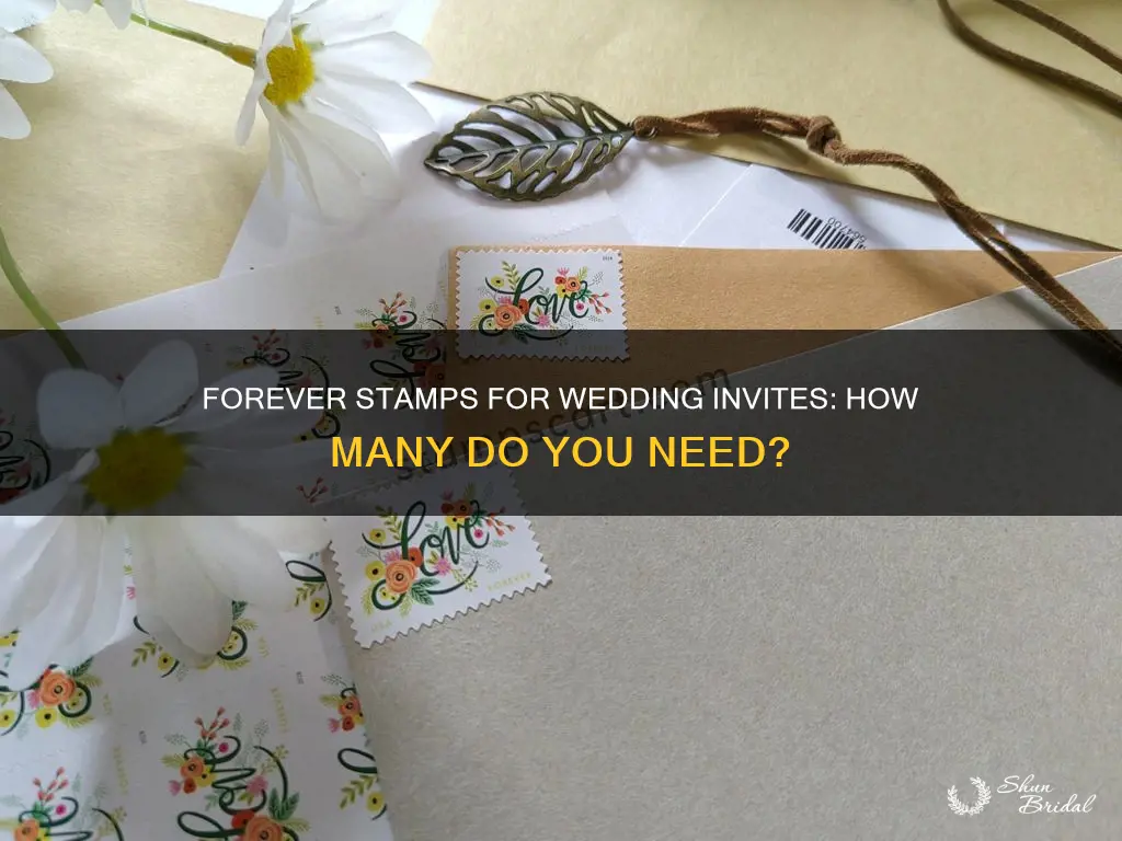 how many forever stamps for wedding invitation