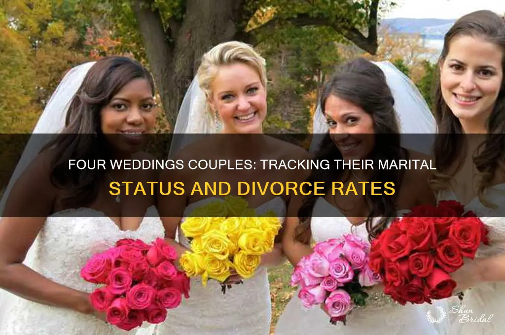 how many four weddings couples are divorced