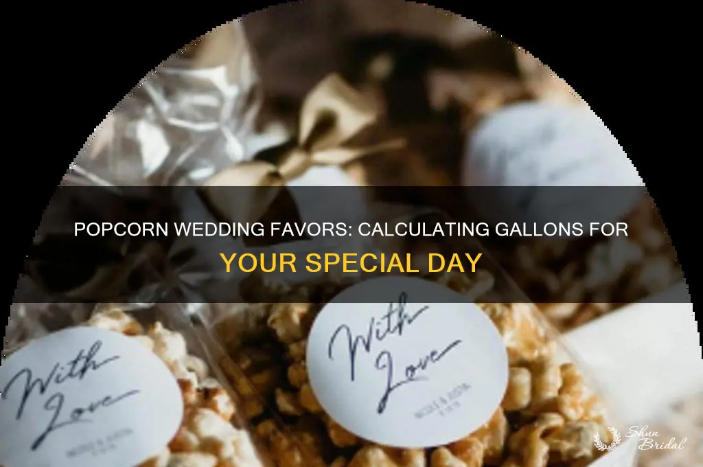 how many gallons of popcorn for a wedding