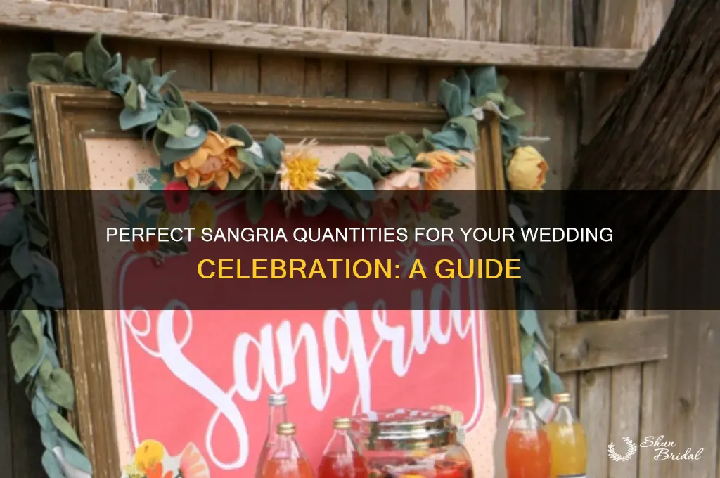 how many gallons of sangria for wedding