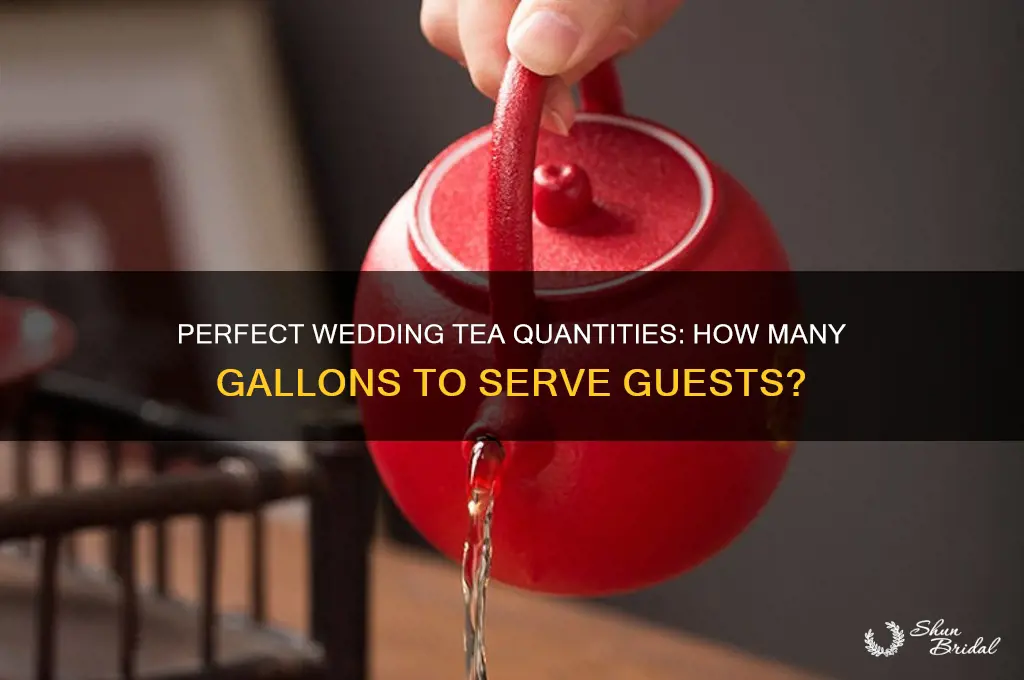 how many gallons of tea for wedding