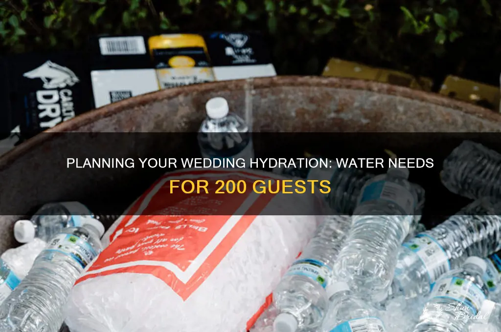 how many gallons of water for wedding of 200
