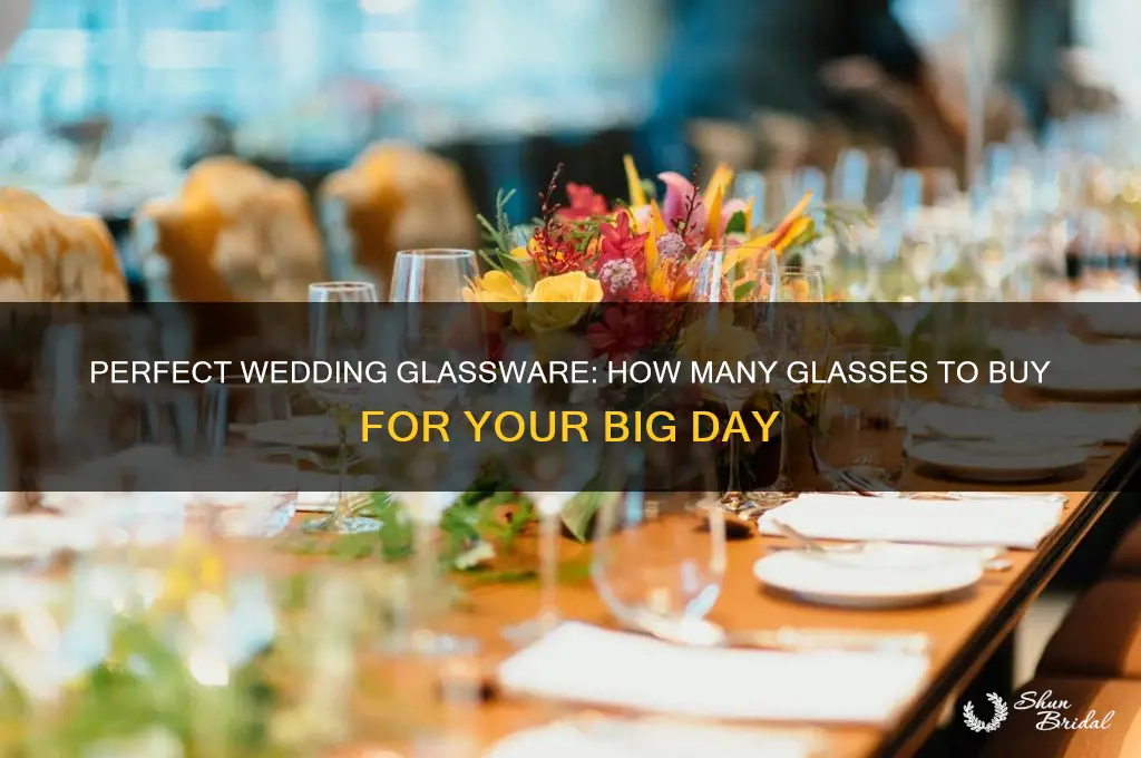 how many glasses to buy for wedding