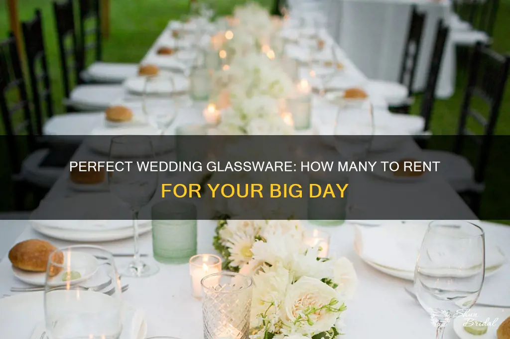how many glasses to rent for wedding