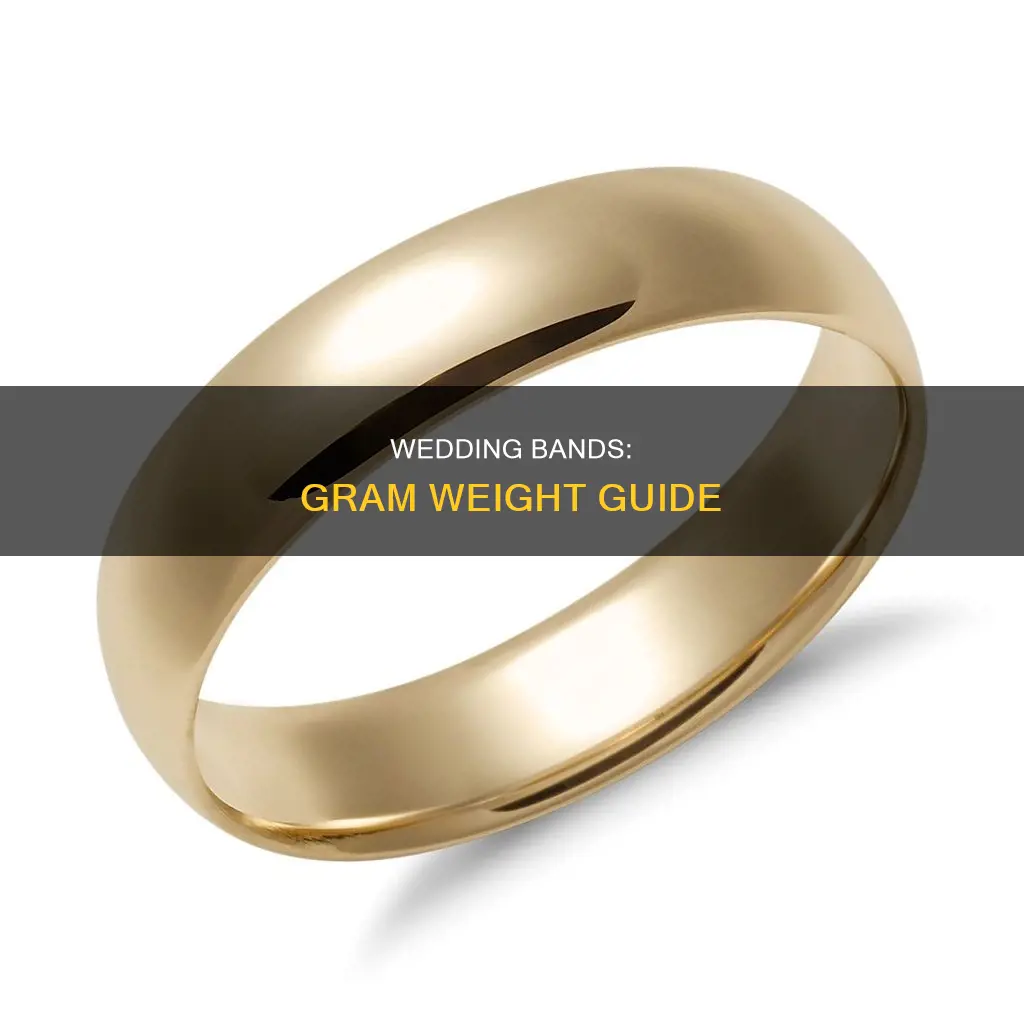 how many grams in a typical wedding band