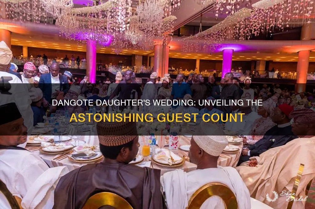 how many guess was at dangote daughter wedding