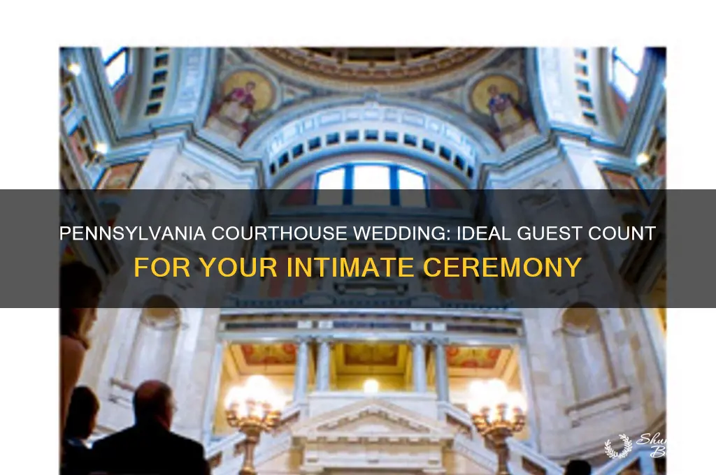 how many guests at a courthouse wedding pennsylvania