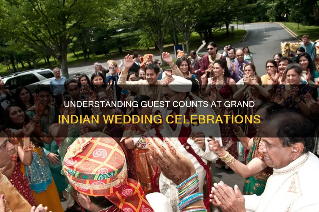 how many guests at a large indian wedding