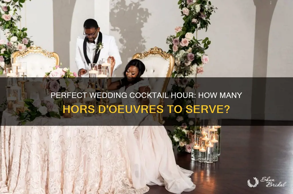 how many horderves for wedding cocktail hour