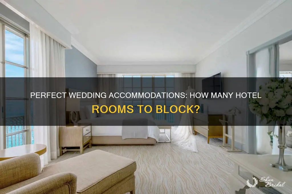 how many hotel rooms should you block for a wedding