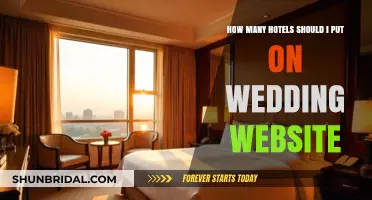 Hotels for Your Wedding: How Many to List