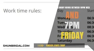 Calculating Time: Hours Between 10 PM Wednesday and 7 PM Friday