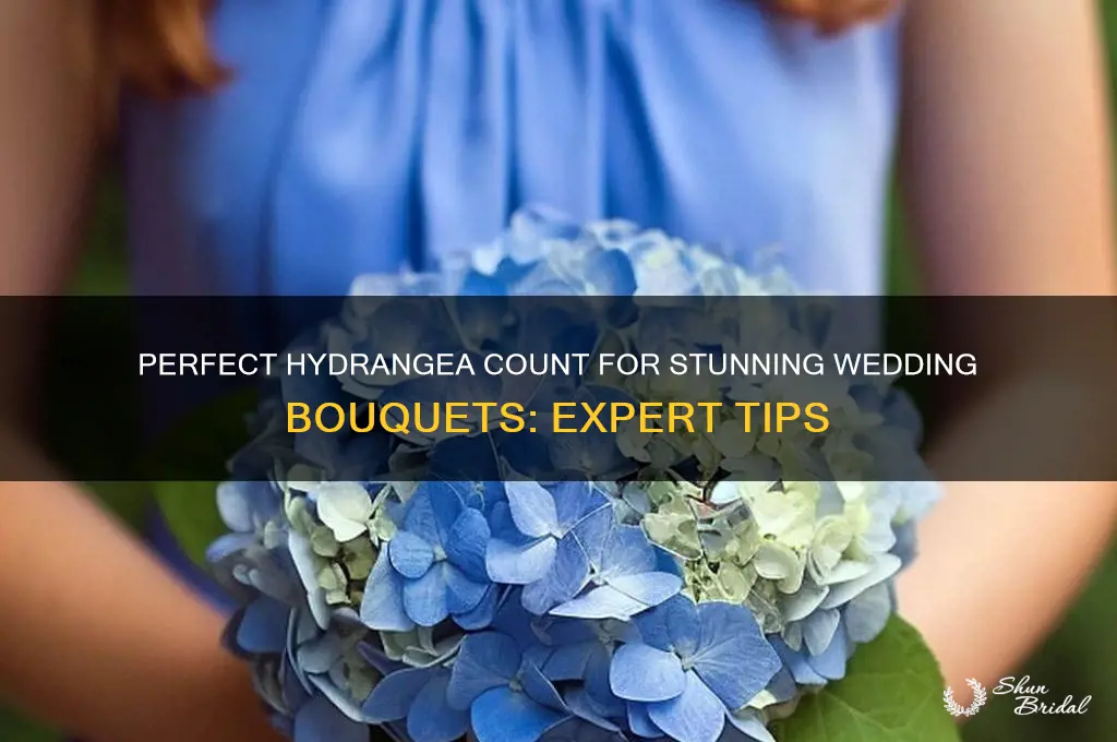 how many hydrangeas in a wedding bouquet
