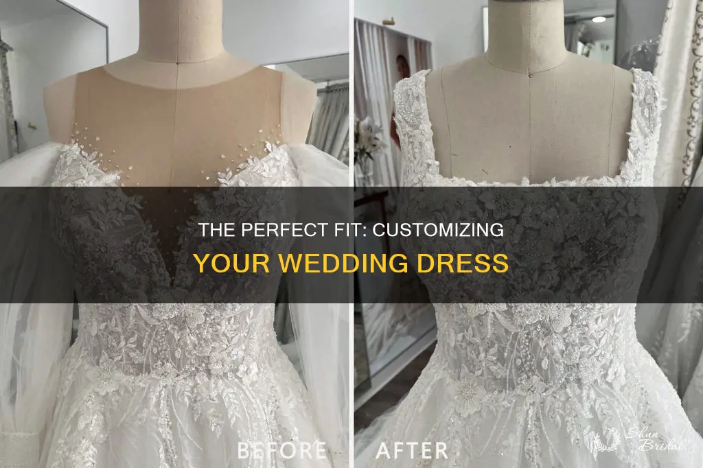 how many inches can a wedding dress be taken in