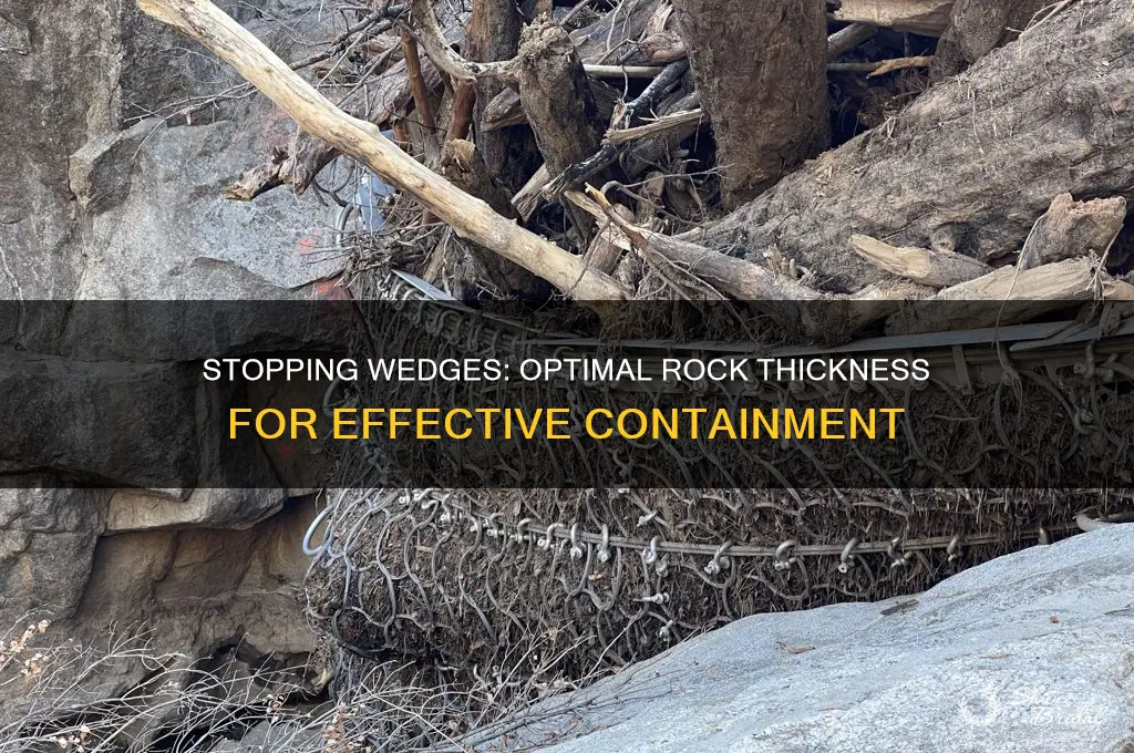 how many inches of rock to stop weds