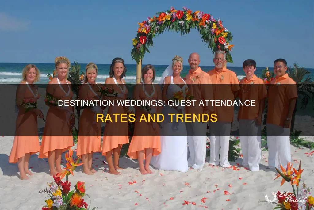 how many invited people actually attend destination wedding