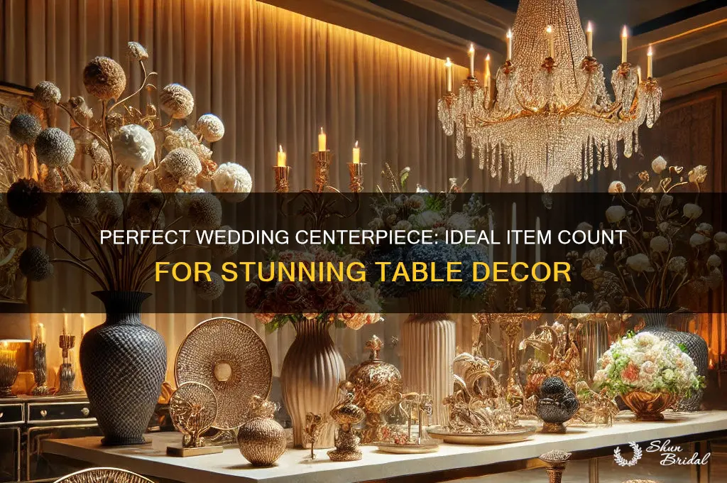 how many items in centerpiece for wedding
