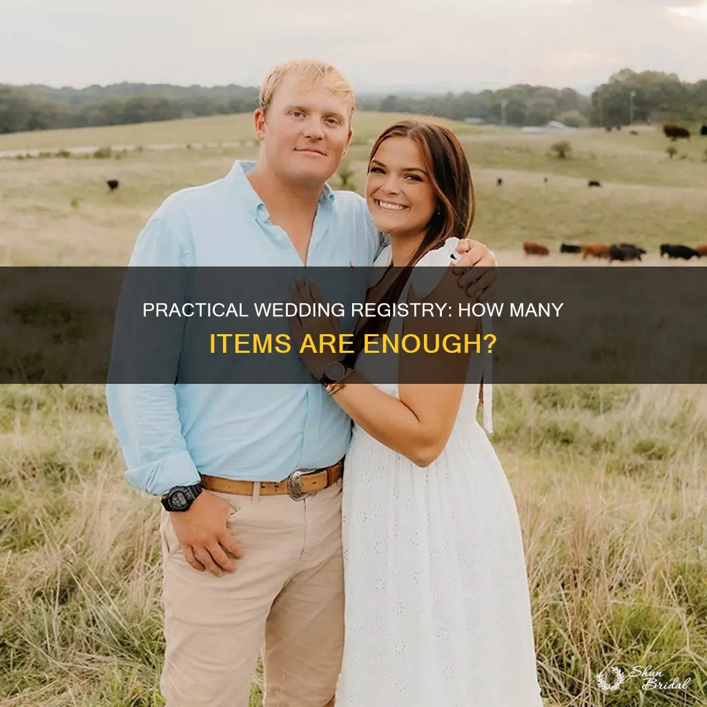 how many items on wedding registry a practical wedding