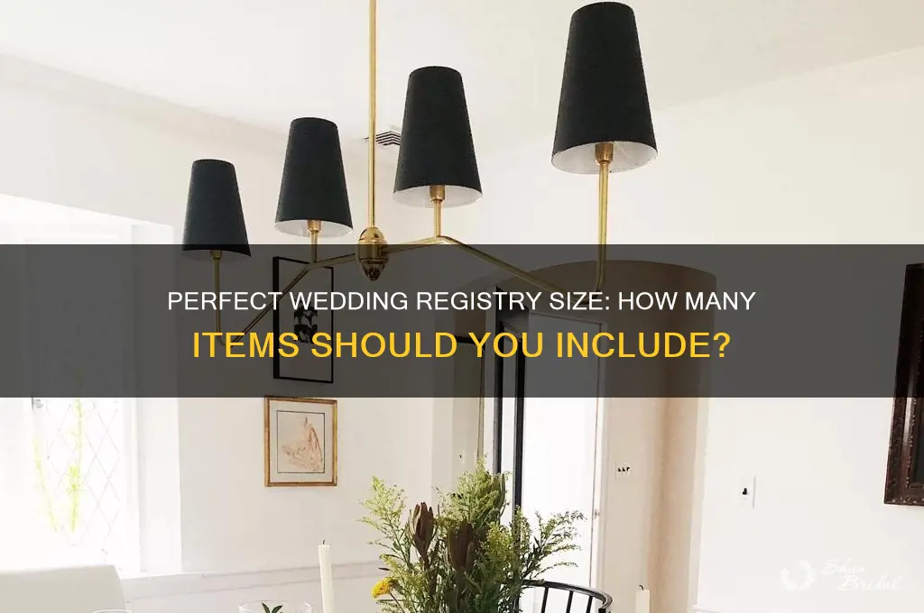 how many items should you register for a wedding
