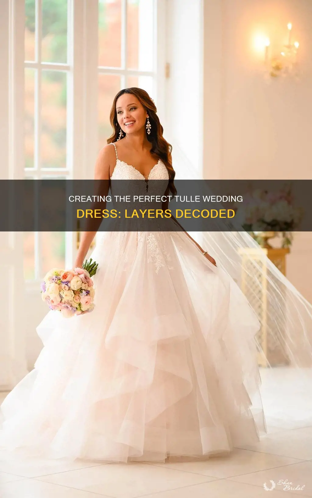 how many layers of tulle in a wedding dress