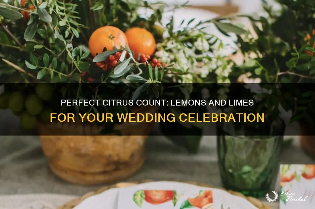 how many lemons and limes for a wedding