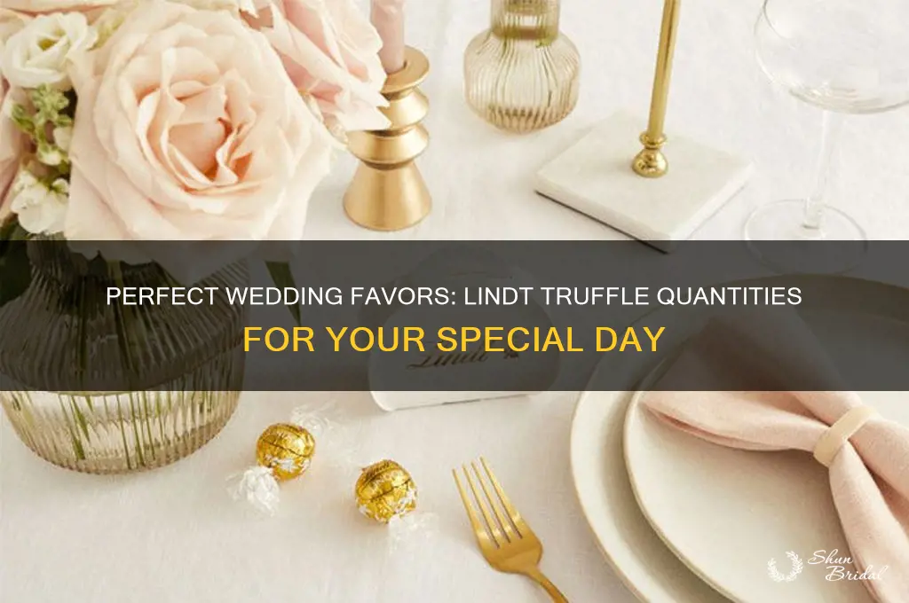 how many lindt truffles for a wedding favor