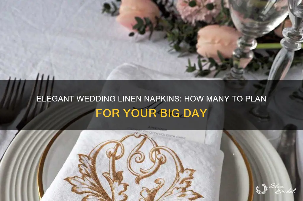 how many linen napkins for wedding