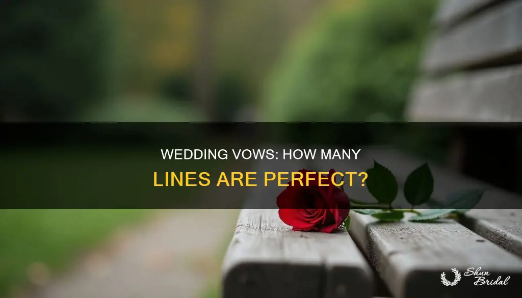 how many lines for wedding vows