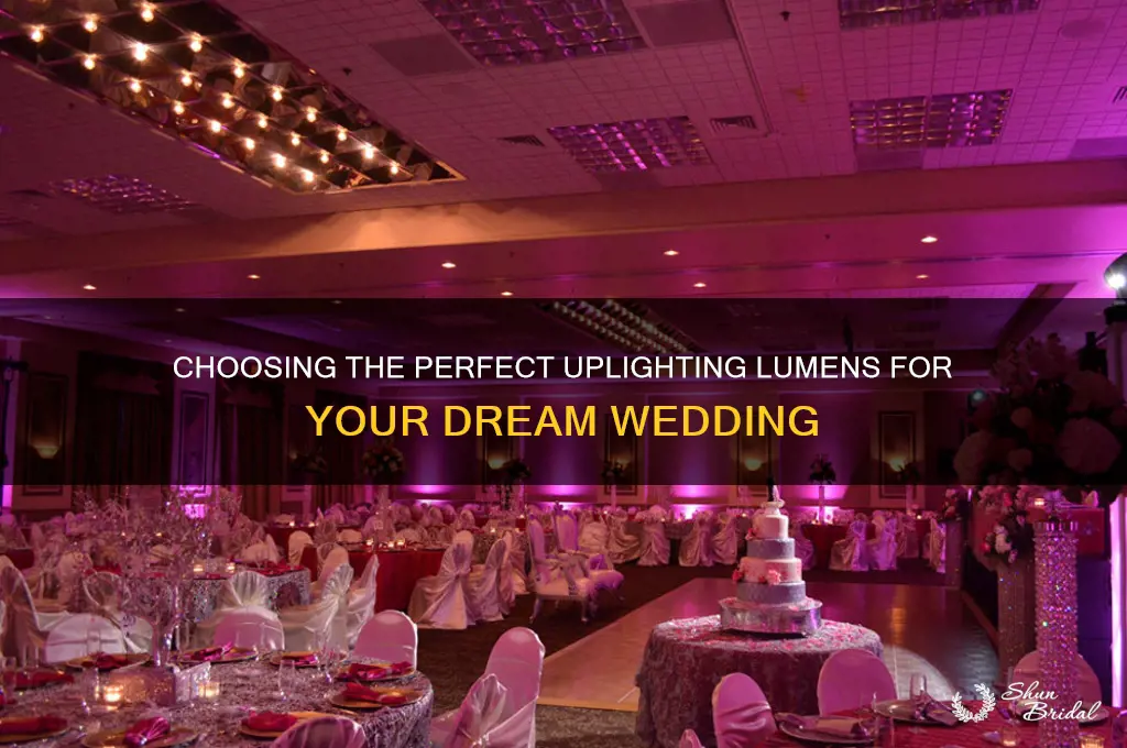 how many lumens are uplights for wedding