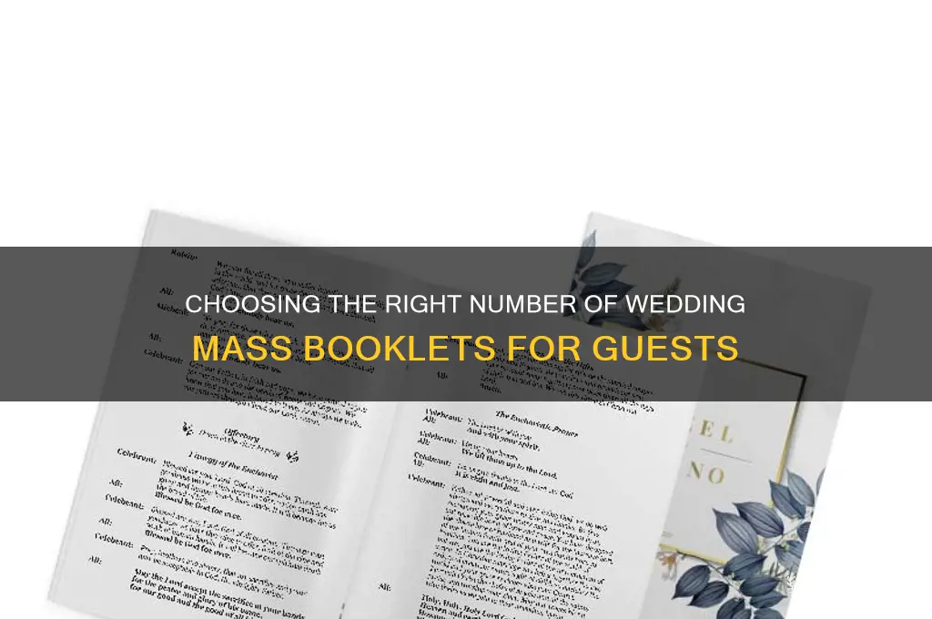 how many mass booklets for wedding