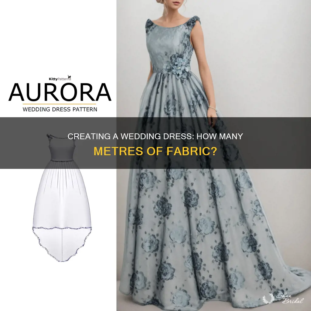 how many metres to make a wedding dress